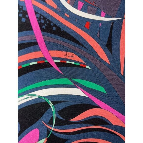 EMILIO PUCCI Black Smeraldo Floral Print Jewel Neckline Maxi Evening Gow… - Picture 13 of 14